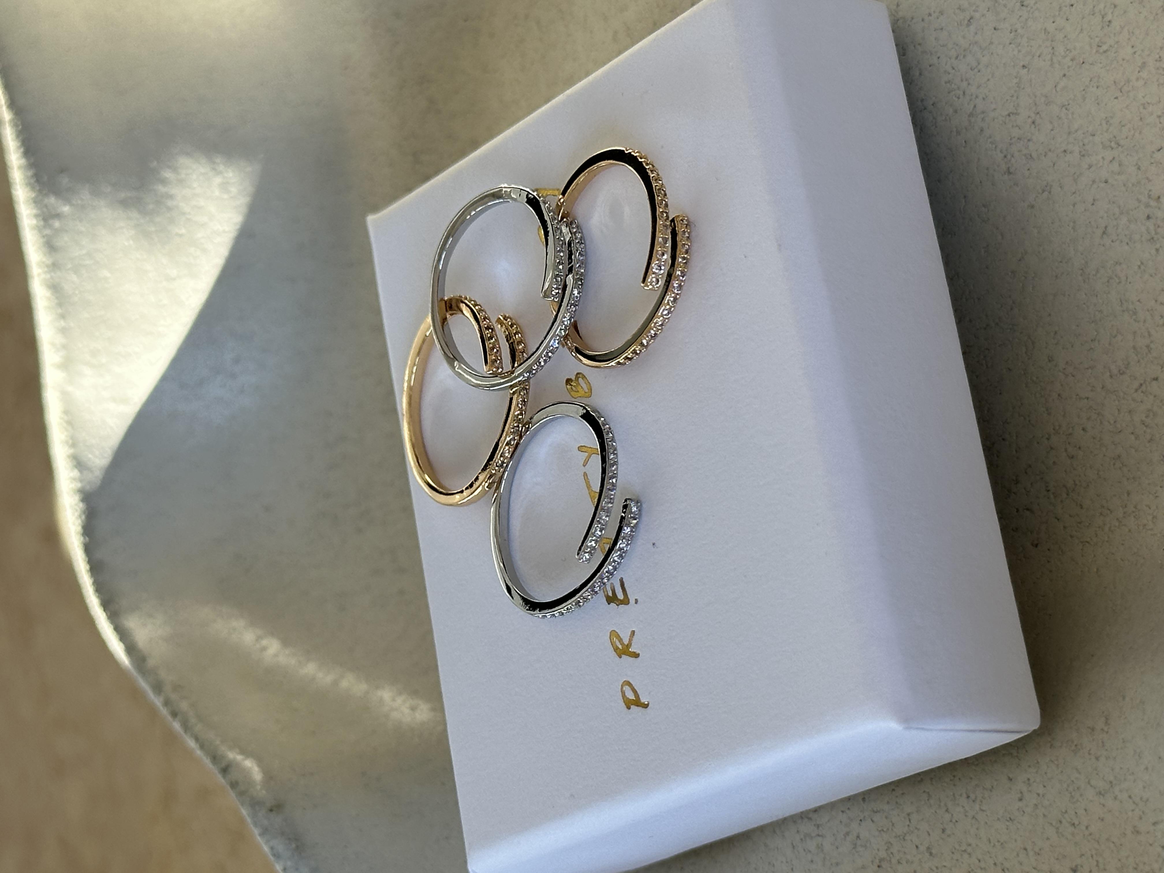 Taşlı İnce Sarmal Yüzük