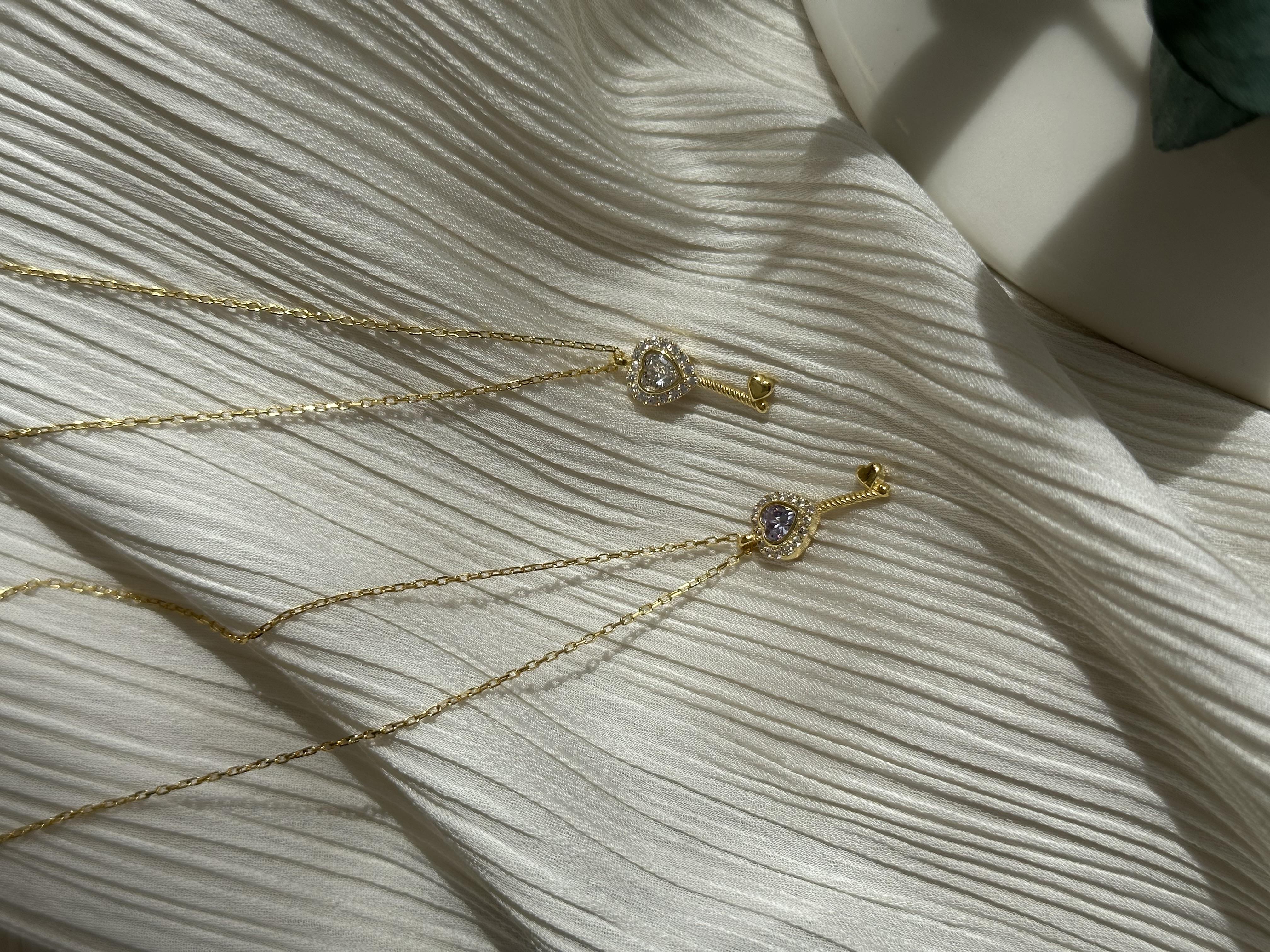 925 Ayar Gümüş Kalpli Anahtar Kolye