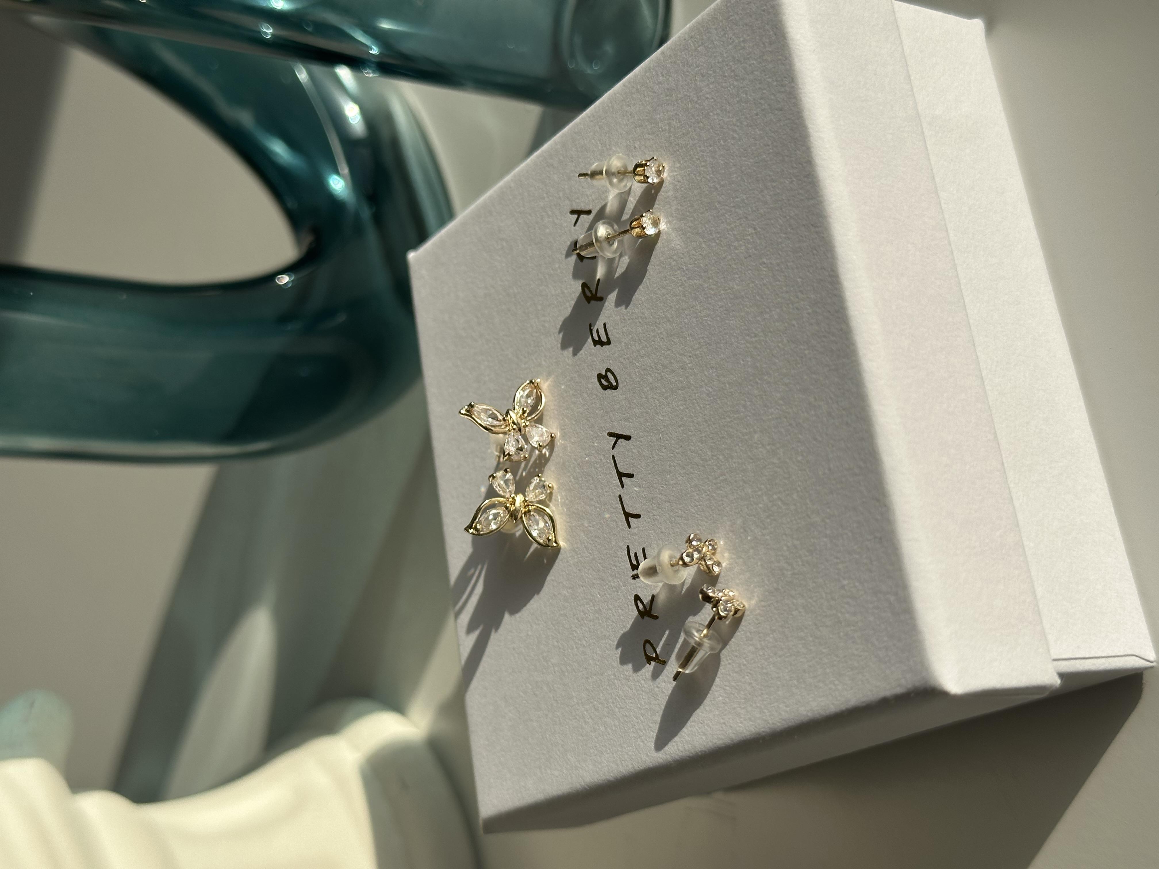 Kelebek Model 3'lü Set Küpe