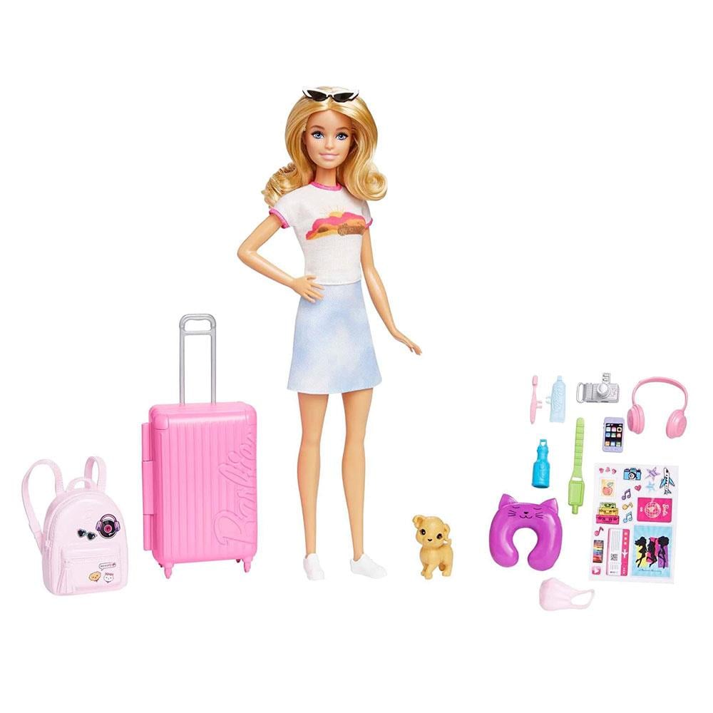 Barbie® Seyahatte Bebeği ve Akesuarları