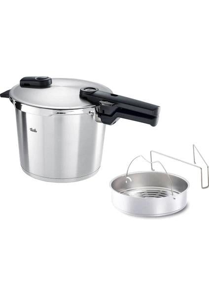 FisslerFissler Vitaquick Premium 6 Litre Düdüklü Tencere + Buharda Pişirme Aparatı