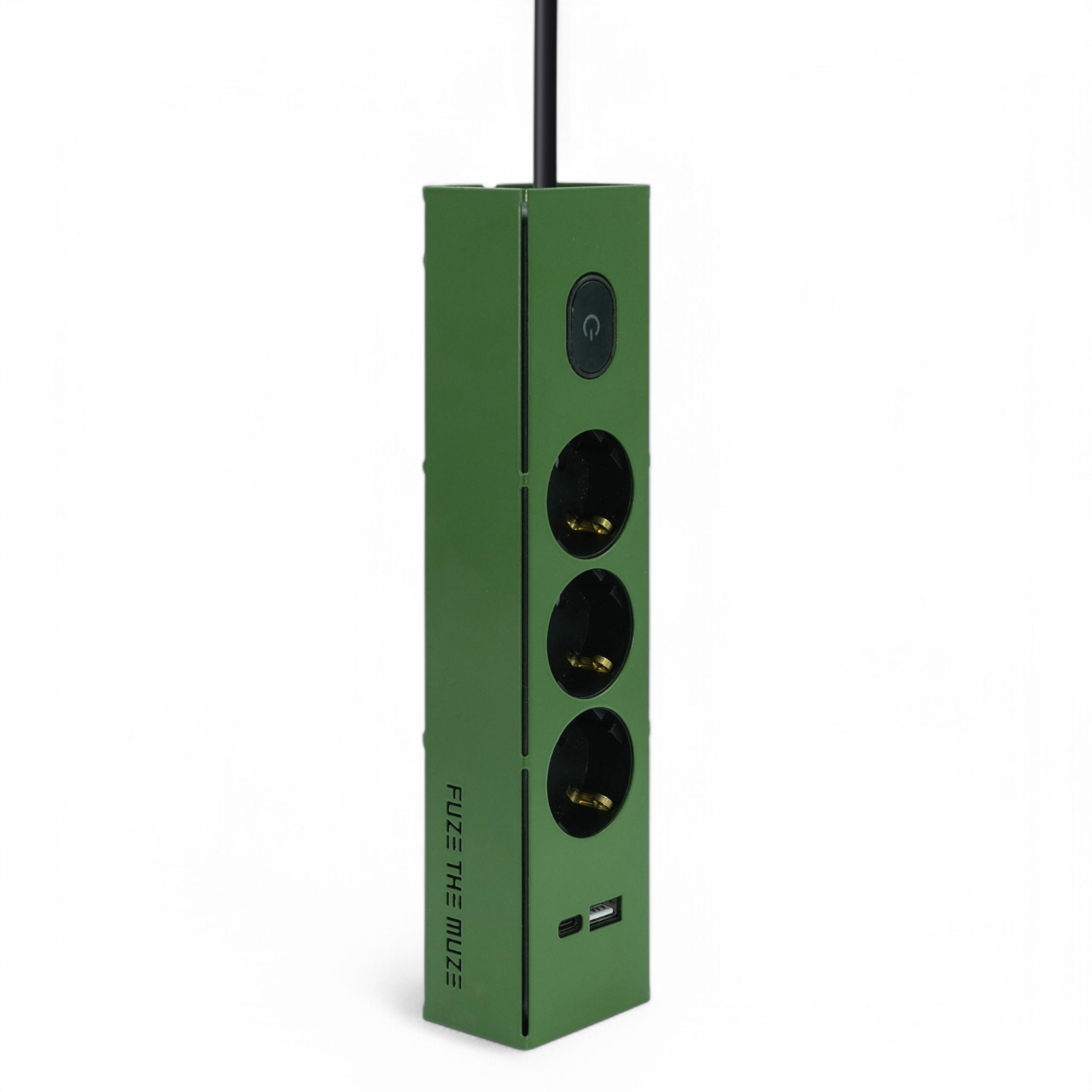 FUZE THE MUZEFUZE THE MUZE - Metal Gövdeli USB Şarjlı Grup Priz