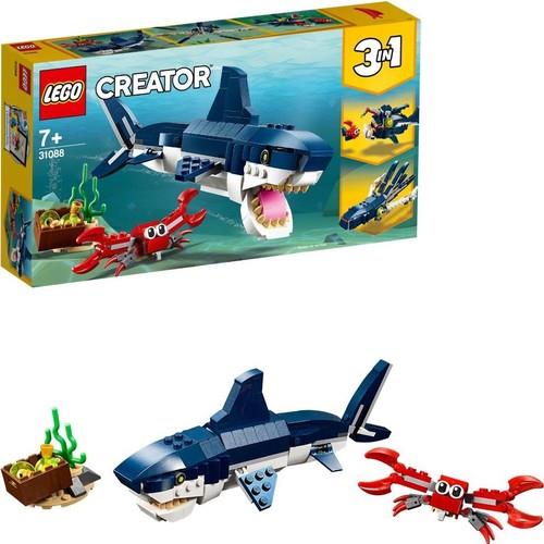 LEGO® Creator 3'ü 1 arada Derin Deniz Yaratıkları 31088- 7 Yaş ve Üzeri Deniz Seven Çocuklar İçin Yaratıcı Yapım Seti (230 Parça)