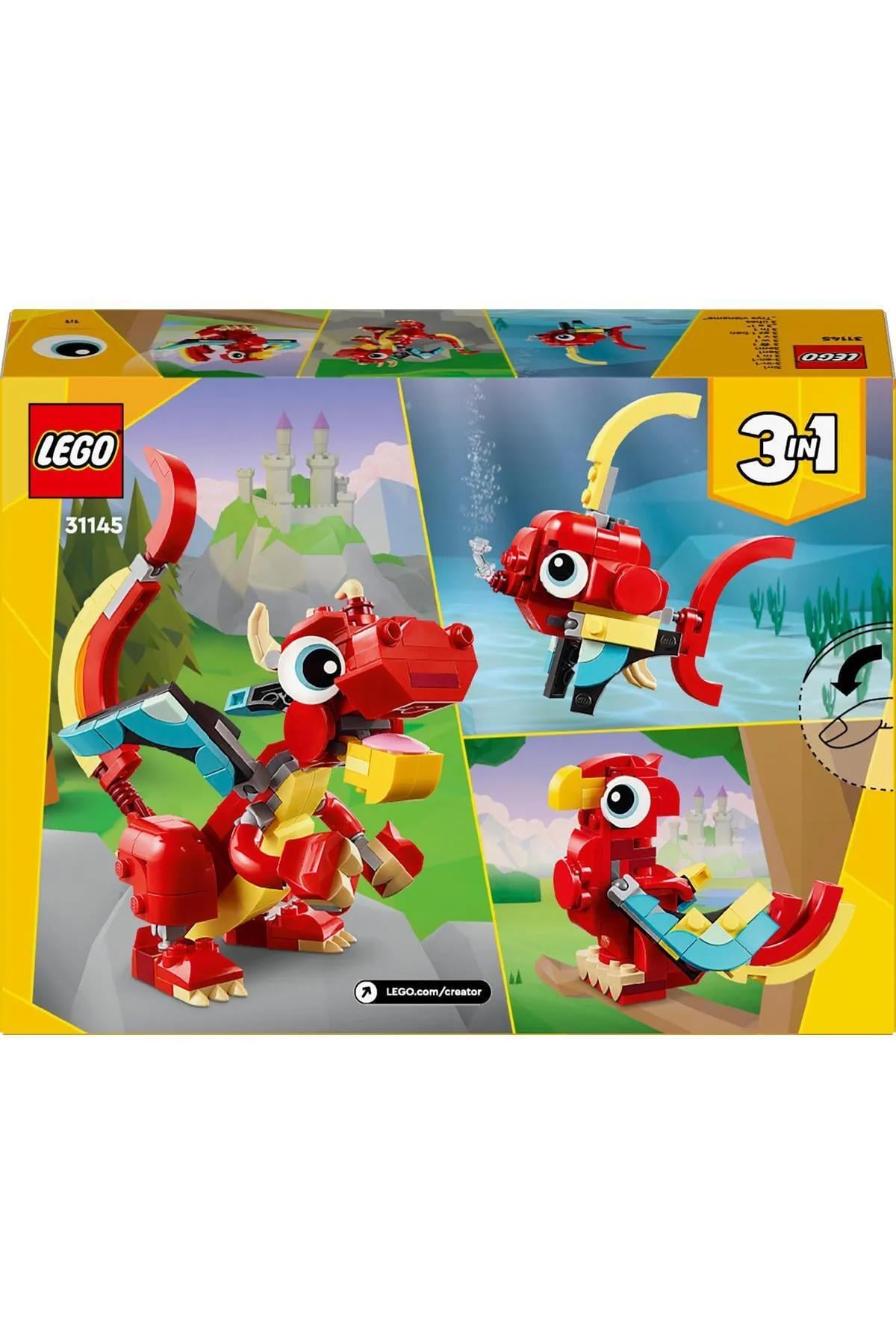 LEGO®LEGO ® Creator Kırmızı Ejderha 31145 - 6 Yaş ve Üzeri İçin Yapım Seti (149 Parça)