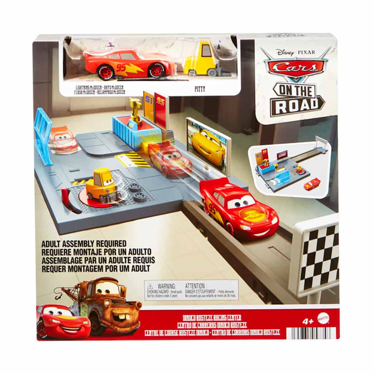 MATTELMattel Disney ve Pixar Arabaları Yolda Dinoco Rusteze Yarış Merkezi HGV69
