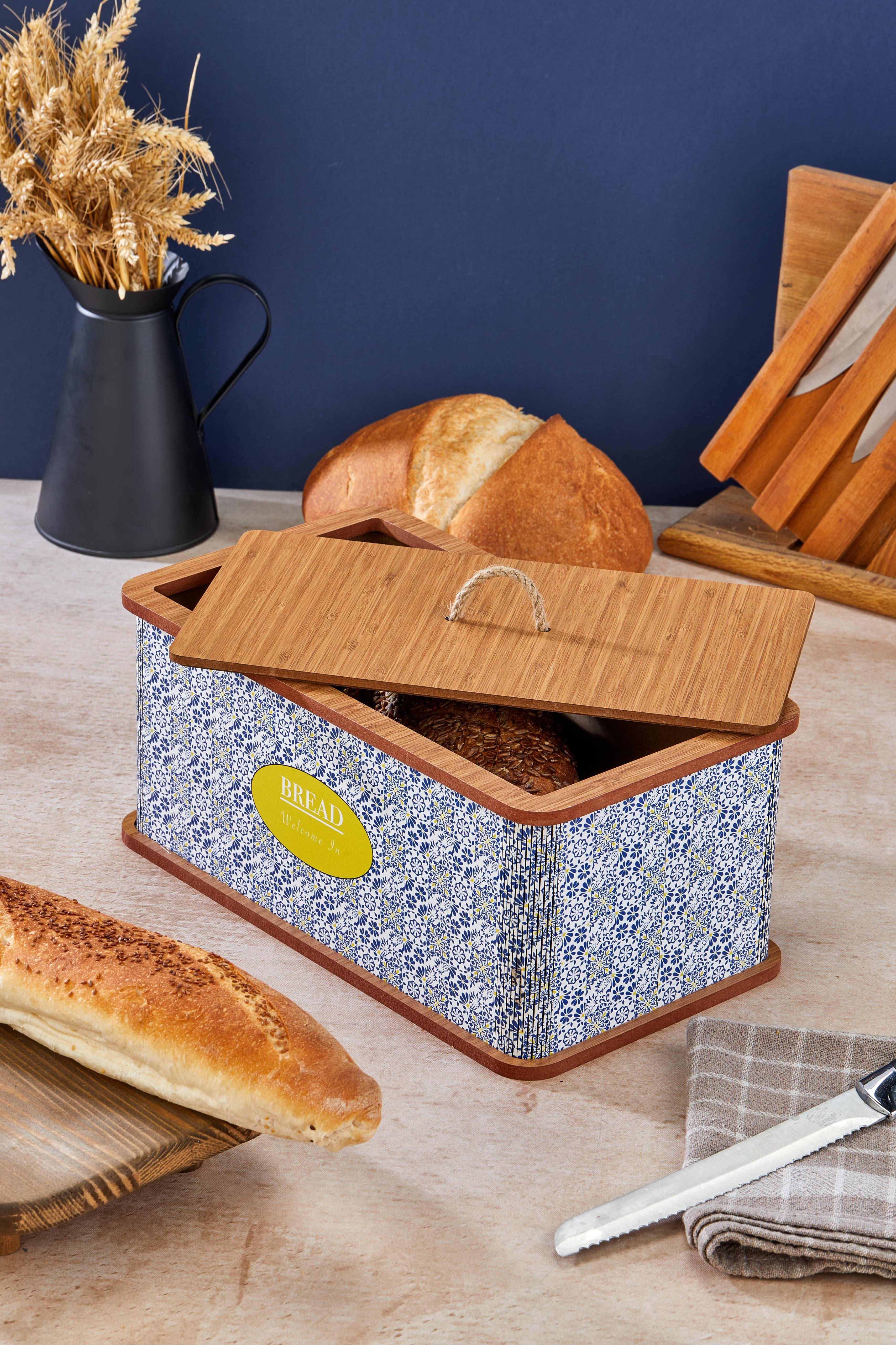 Özel Tasarım Doğal Ahşap Ekmeklik Sepeti Lüks Ekmeklik Kutusu Çok Amaçlı Kutu Mutfak Kitchen Bread