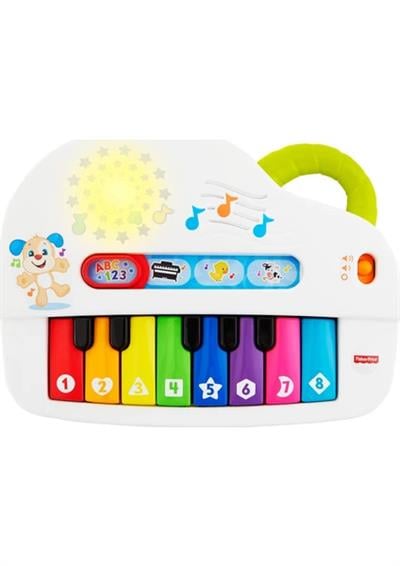 FISHER PRICEFisher-Price Eğlen ve Öğren Işıklı ve Eğlenceli Oyuncak Piyano, Türkçe, Işıklar, Gerçek Müzik Notaları ve Eğitici Şarkılarıyla 