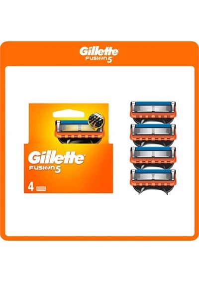 GilletteGillette Fusion 4'lü Yedek Tıraş Bıçağı Kadınlar İçin Uzun Ömürlü ve Hassas Tıraş Deneyimi