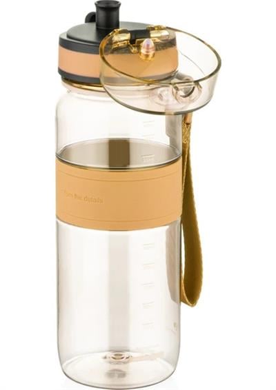 UCSPACEUzspace 650 ML Kaydırmaz Gövde Taşıma Askılı Tritan Su Matarası Turuncu