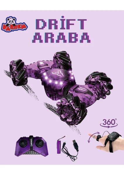 VardemBilekten Kontrol Uzaktan Kumandalı Full Fonksiyon Şarjlı 2.4g Şeffaf Işıklı 4x4 Drift Araba
