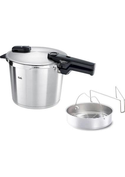 FisslerFissler Vitaquick Premium 6 Litre Düdüklü Tencere + Buharda Pişirme Aparatı