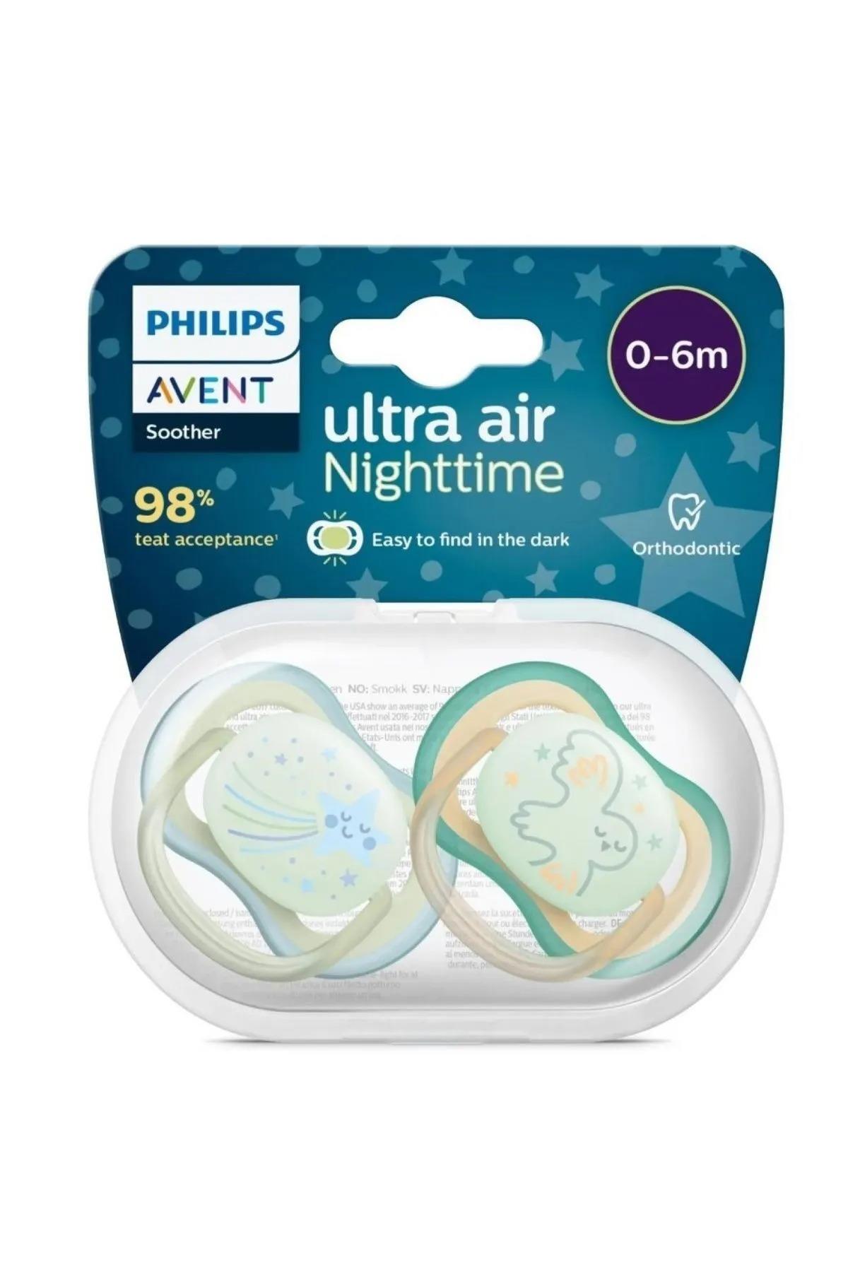 PhilipsPhilips Avent Ultra Air Gece Emziği 0-6 Ay 2'li Erkek Scf376/18