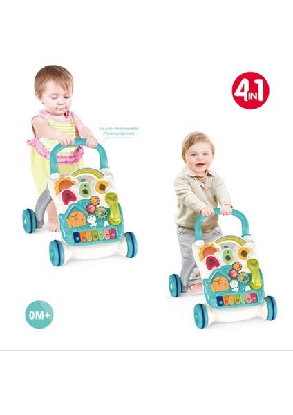 VardemPiyanolu 4in1 Turkuaz Bebek Yürüteci