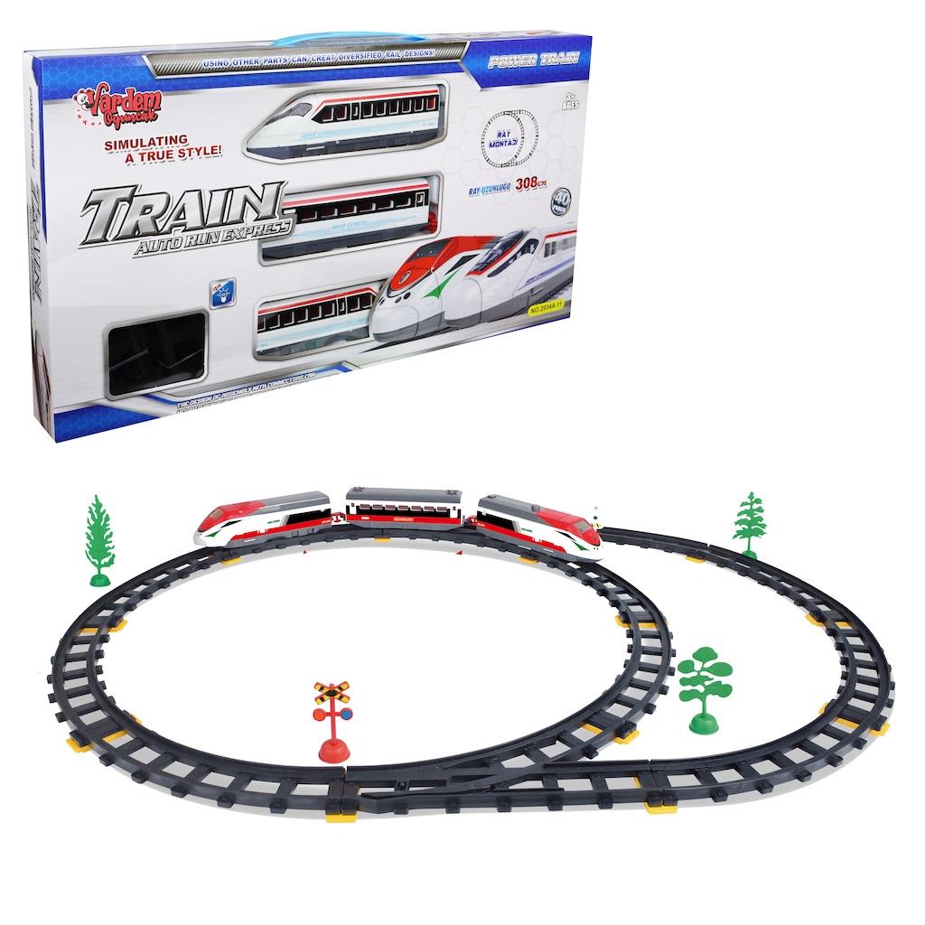 VardemVardem Pilli 40 Parça Işıklı 308 Cm Hızlı Tren Set