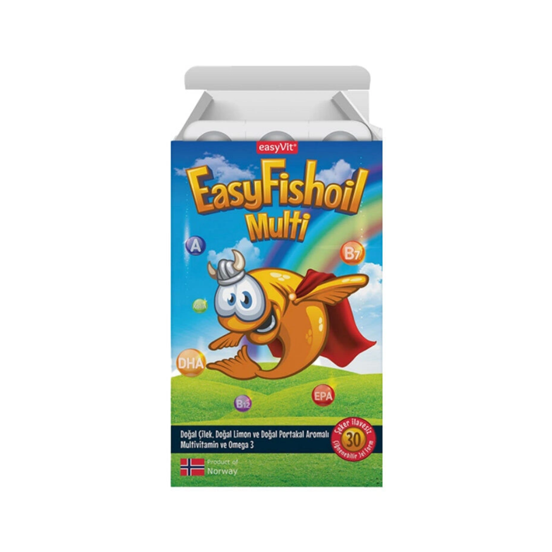 EasyVit Multi + Omega 3 Çiğnenebilir Tablet 30 Adet