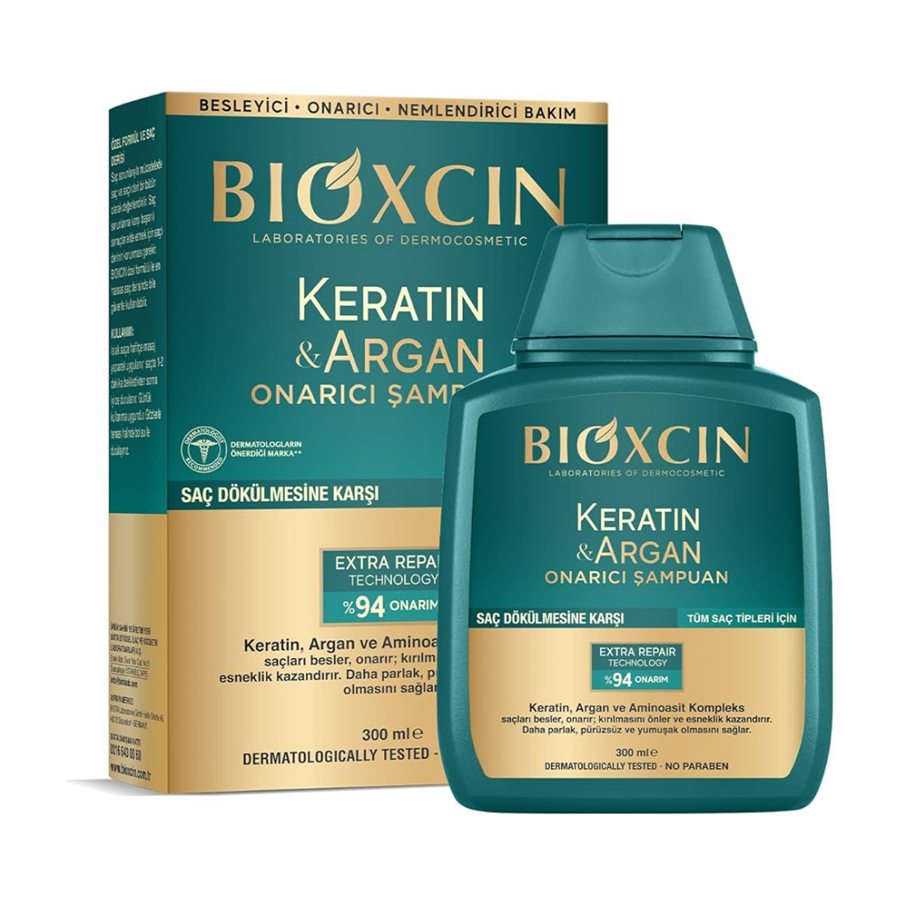 Keratin ve Argan Onarıcı Şampuan 300 ml