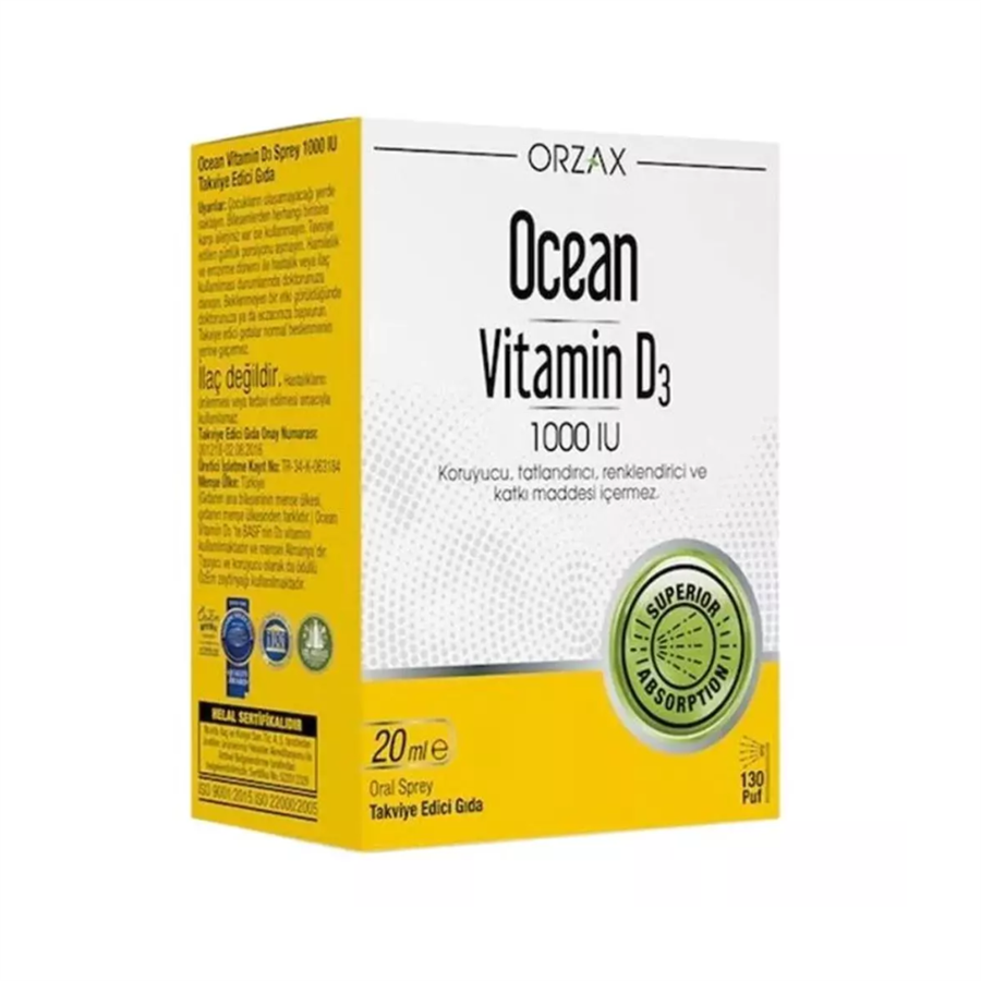 Ocean Vitamin D3 1000 IU 20 ml Oral Spray