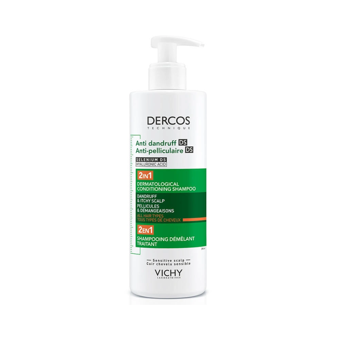 Vichy Dercos 2'si 1 Arada Kepek Karşıtı ve Nemlendirici Şampuan 390 ml