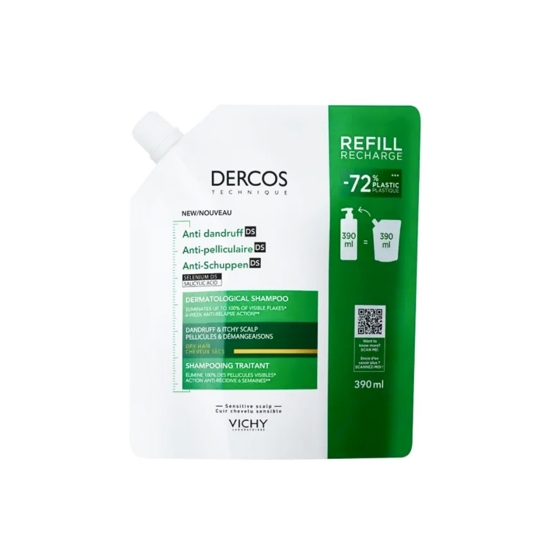 Vichy Dercos Anti Dandruff Kepek Karşıtı Şampuan 390ml - Kuru Saçlar - Refill