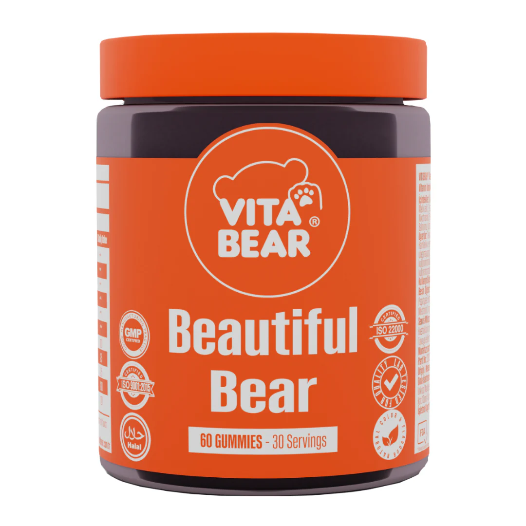 Vita Bear Beautiful Bear Cilt Vitamini Gummies Gıda Takviyesi 60 Adet