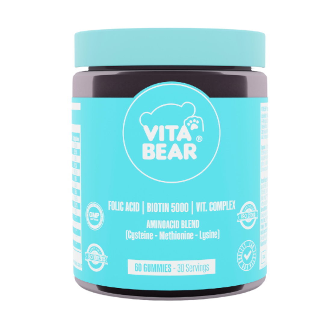 Vita Bear Strong Hair Gummies Saç Vitamini Gummies Gıda Takviyesi 60 Adet