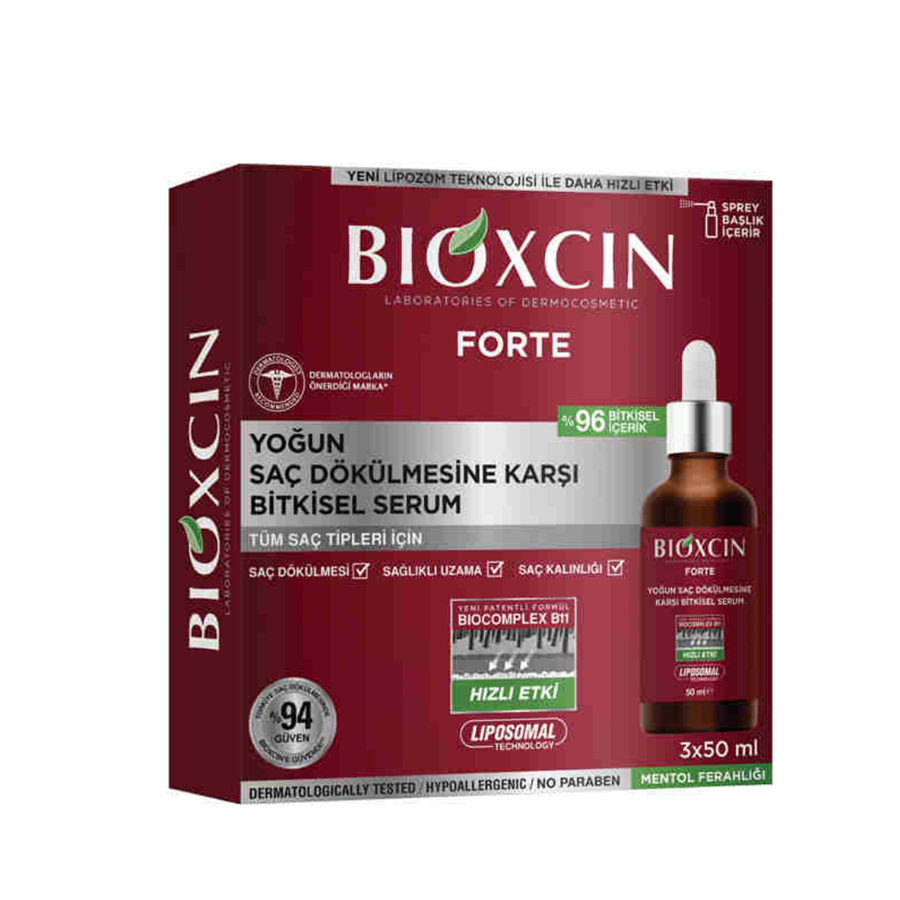 Yoğun Saç Dökülmesine Karşı Bitkisel Serum 3*50 ml