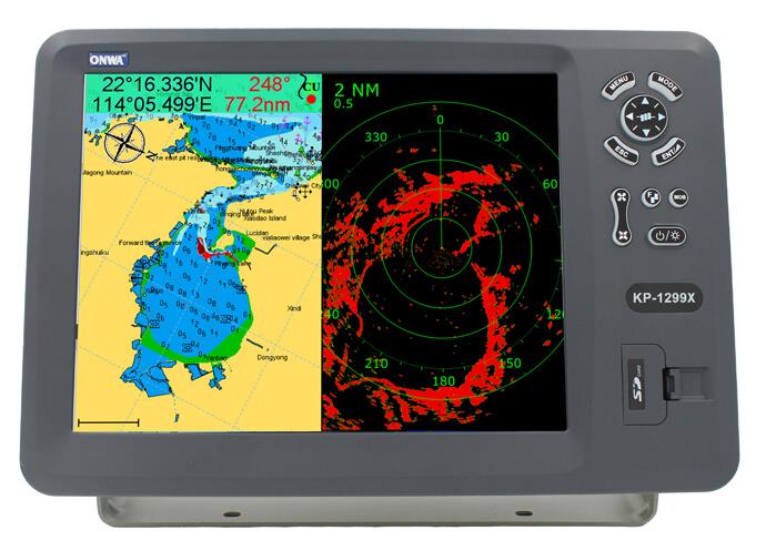 Onwa KP-1299X GPS Chart PlotterOnwa KP-1299X GPS Chart Plotter AIS Transponder Fish Finder Radar Function