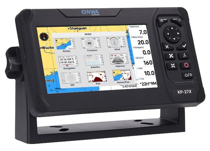 Onwa KP-27X GPS Chart Plotter w/ Class B+ AIS Fish FinderOnwa KP-27X GPS Chart Plotter w/ Class B+ AIS Fish Finder