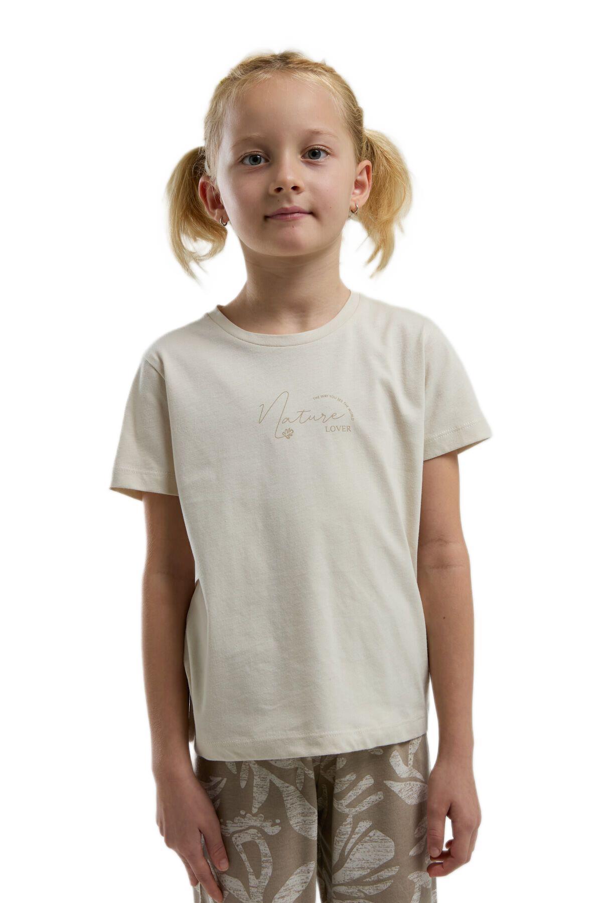 Arnetta Kız Çocuk Bej Pijama Takım 3301-G