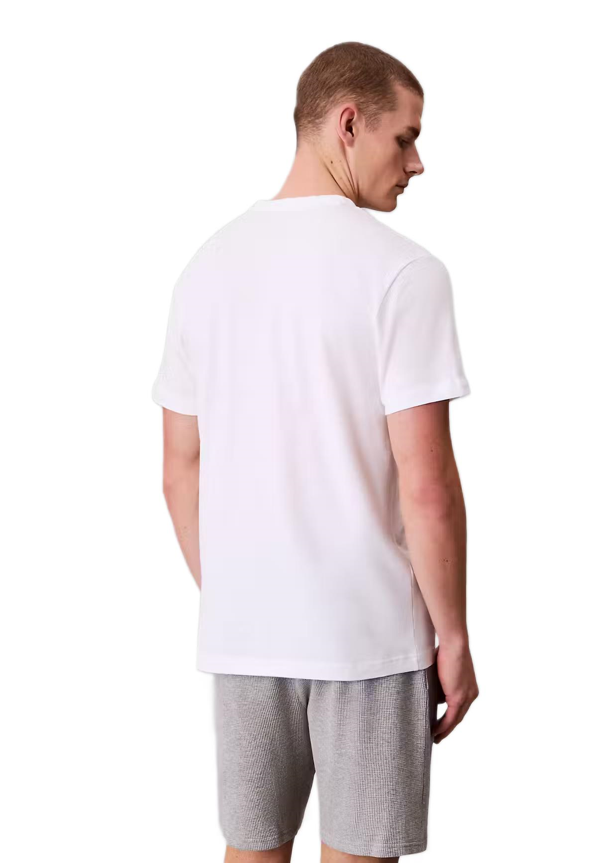 Calvin Klein Erkek Beyaz Yuvarlak Yaka T-Shirt 000NM2748E