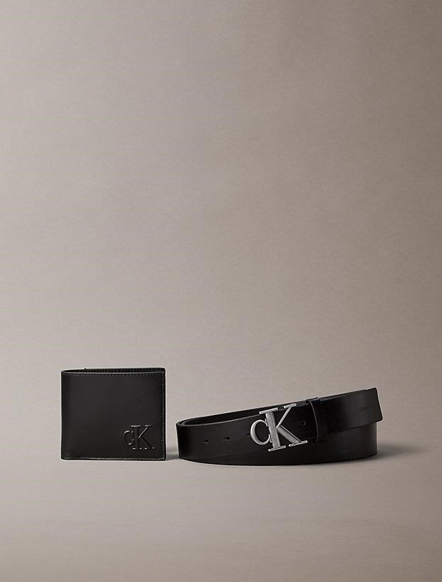 Calvin Klein Erkek Siyah Cüzdan ve Kemer Seti LV04D0017G