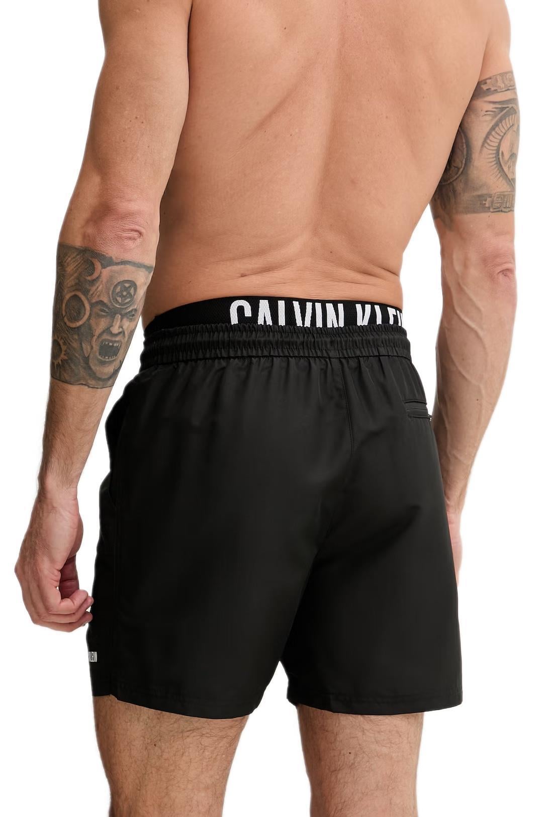 Calvin Klein Erkek Siyah Orta Boy Bağcıklı Deniz Şortu LV00N61015 