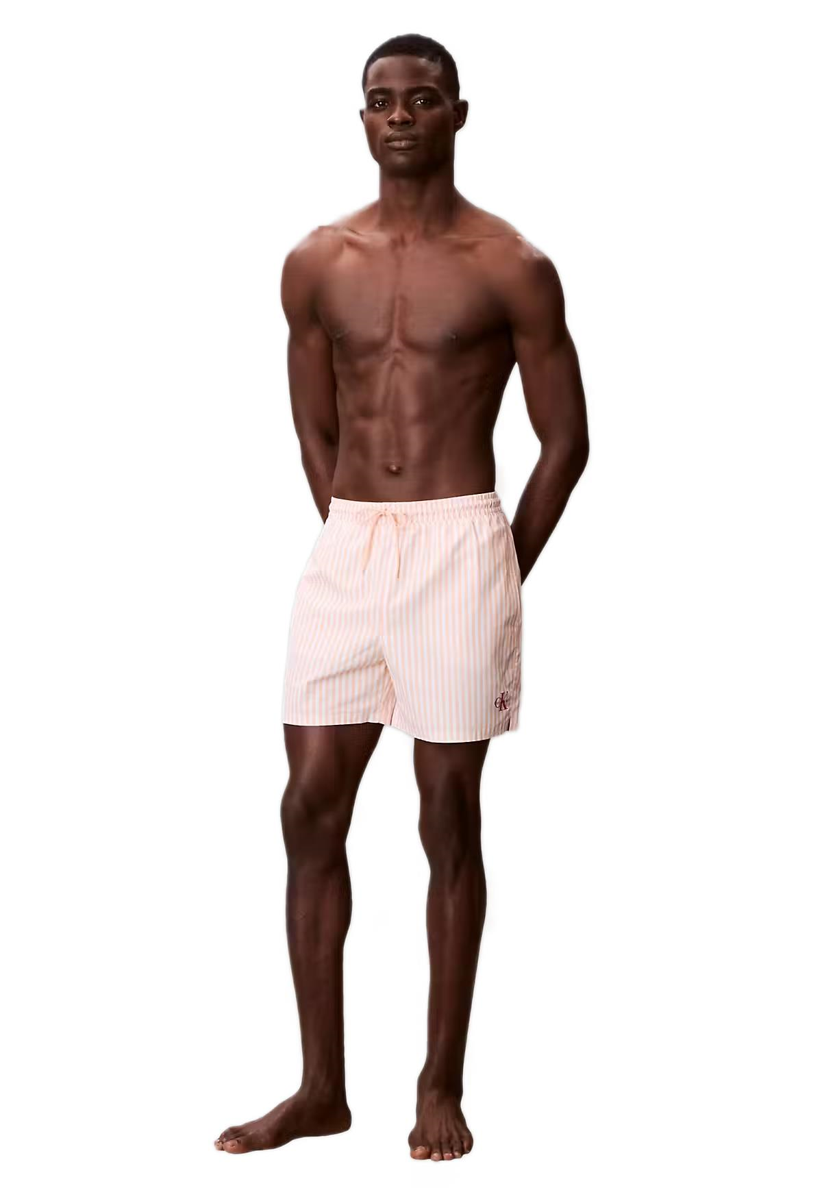 Calvin Klein Erkek Turuncu Orta Boy Bağcıklı Deniz Şortu LV00N61045 