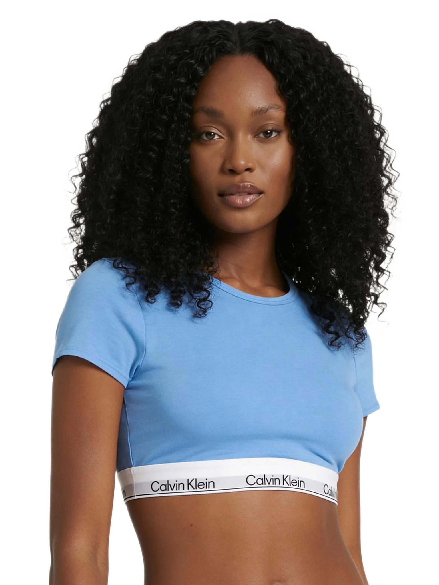Calvin Klein Kadın Mavi T-Shirt Bralet Sütyen LV00QF8495 
