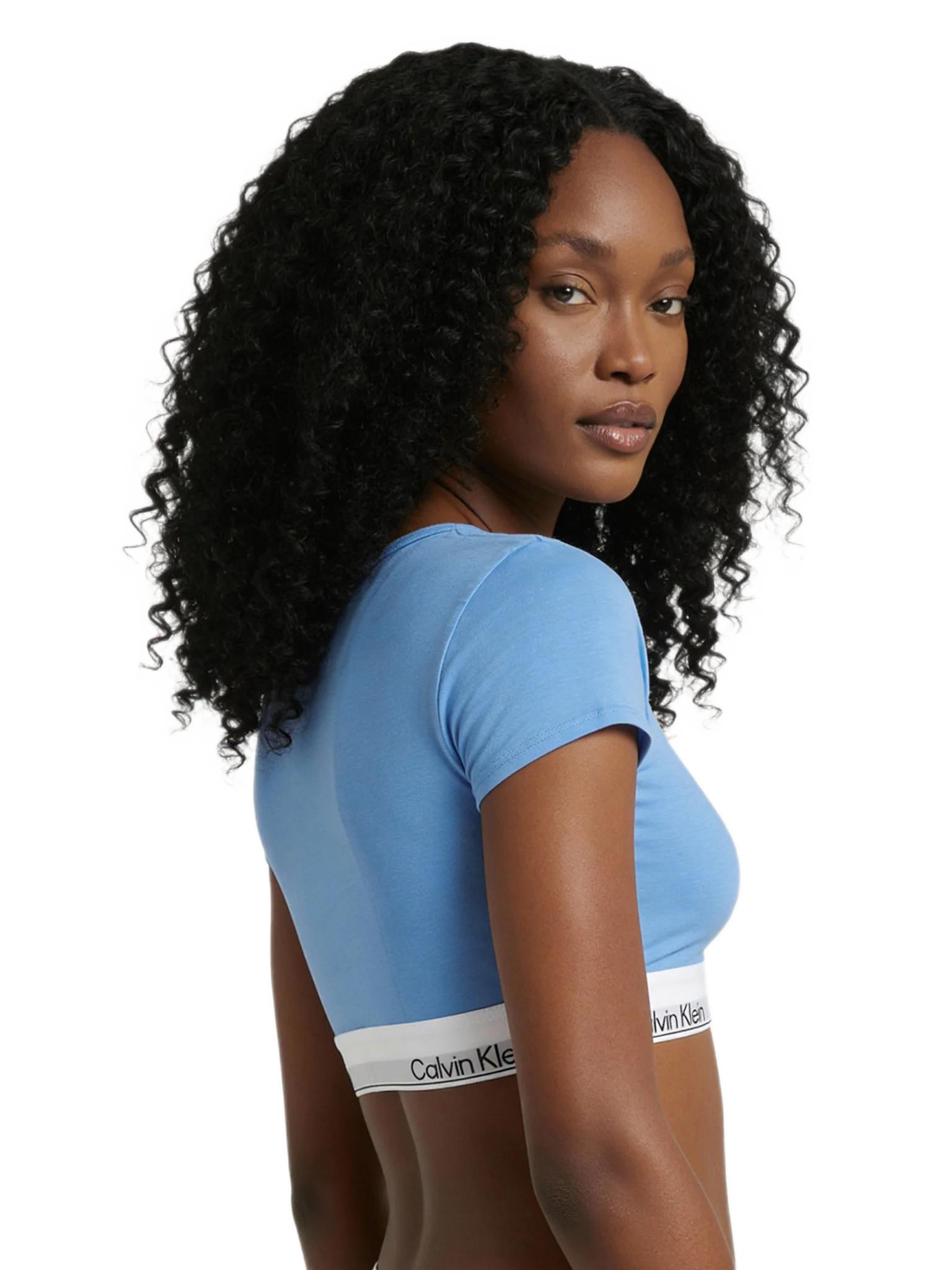 Calvin Klein Kadın Mavi T-Shirt Bralet Sütyen LV00QF8495 