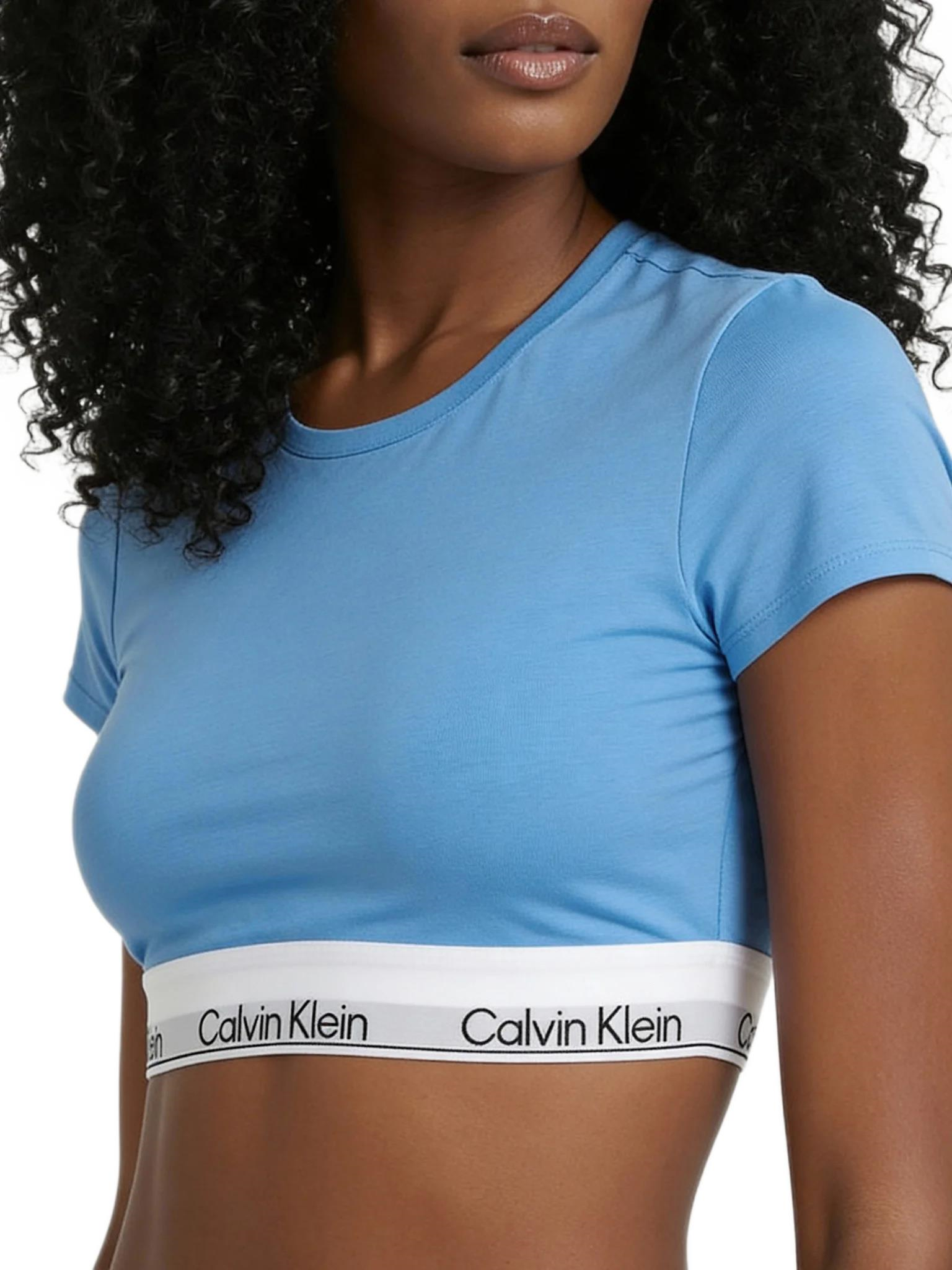 Calvin Klein Kadın Mavi T-Shirt Bralet Sütyen LV00QF8495 