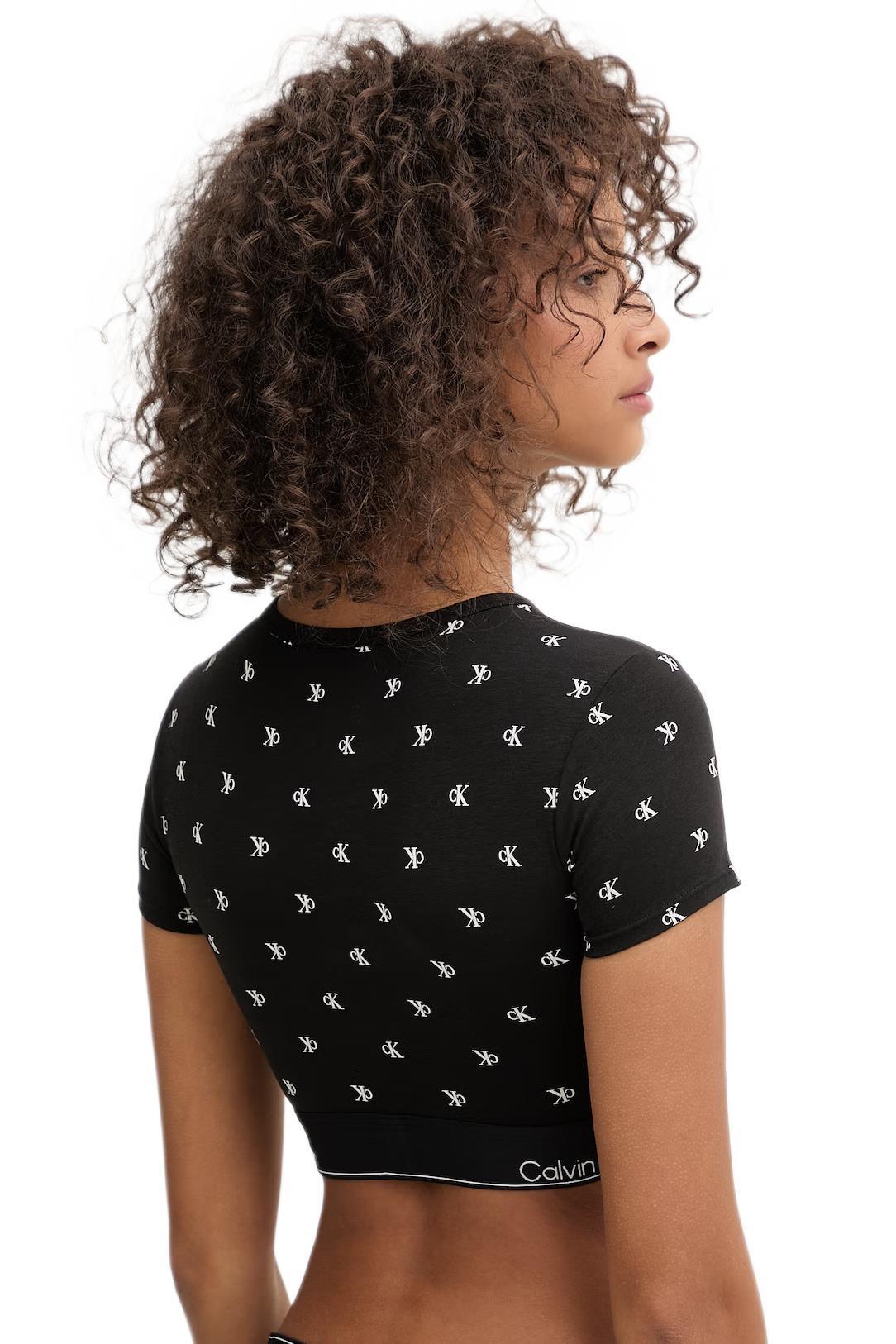 Calvin Klein Kadın Siyah T-Shirt Bralet Sütyen LV00QF8495