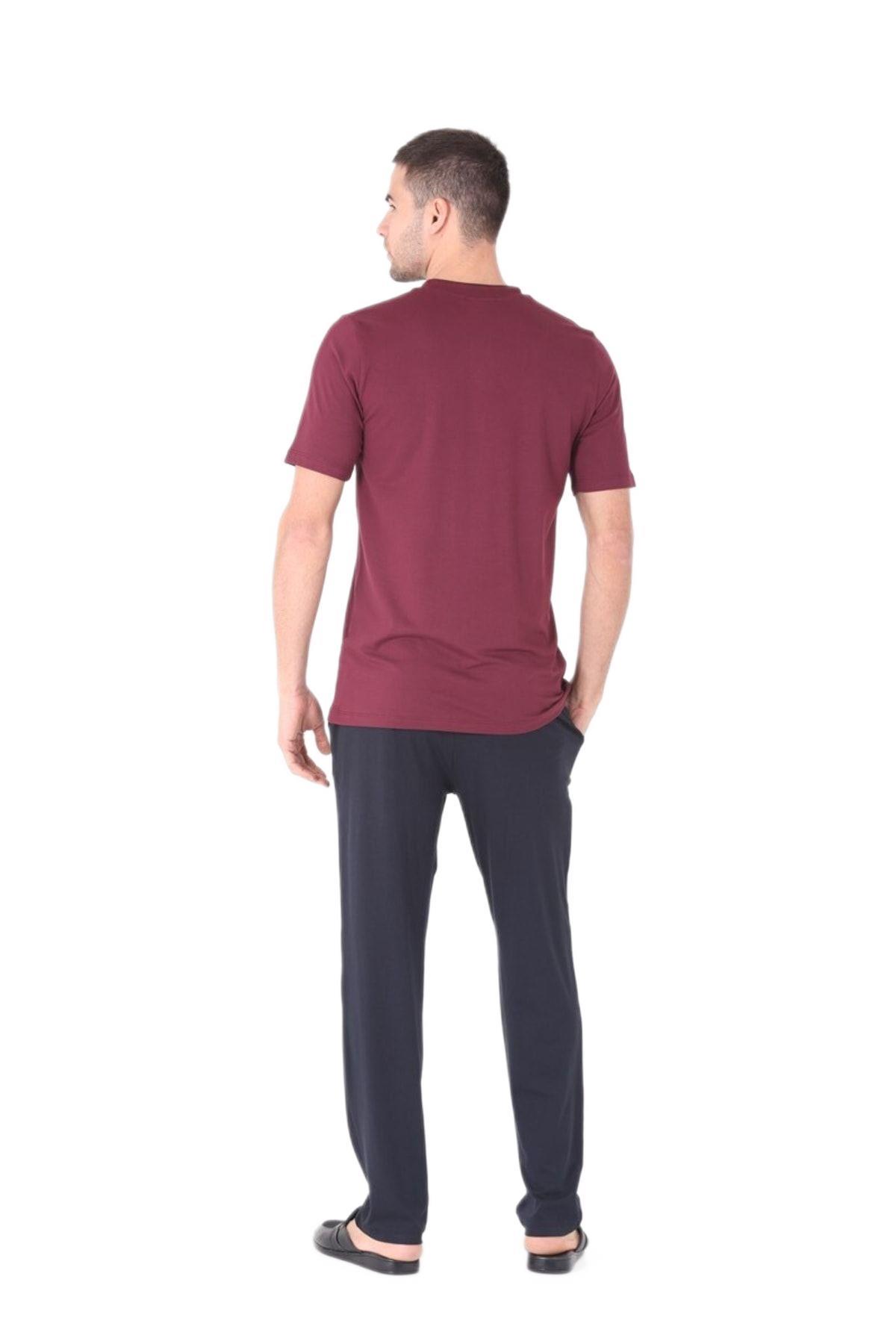 Ds Damat Erkek Bordo 4Lü Pijama Takımı 224016 
