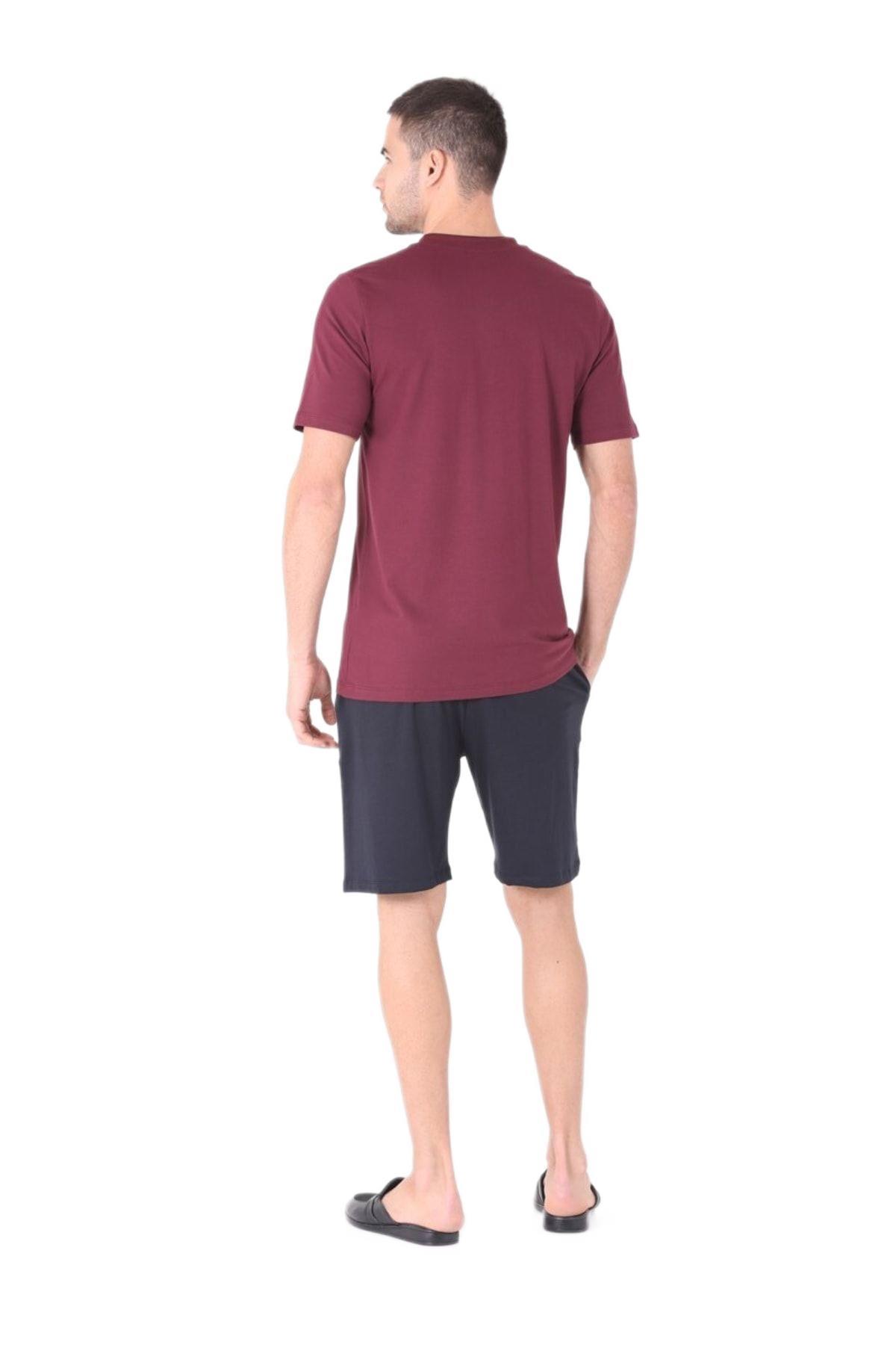 Ds Damat Erkek Bordo 4Lü Pijama Takımı 224016 