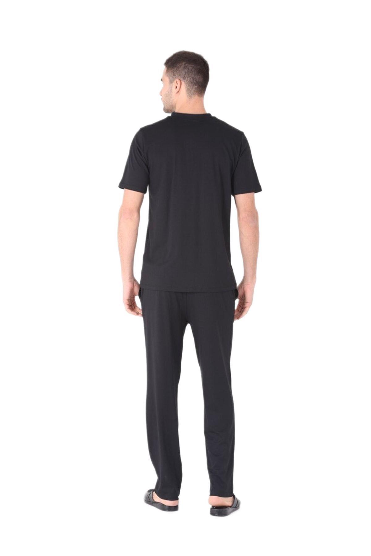 Ds Damat Erkek Siyah 4Lü Pijama Takımı 224016