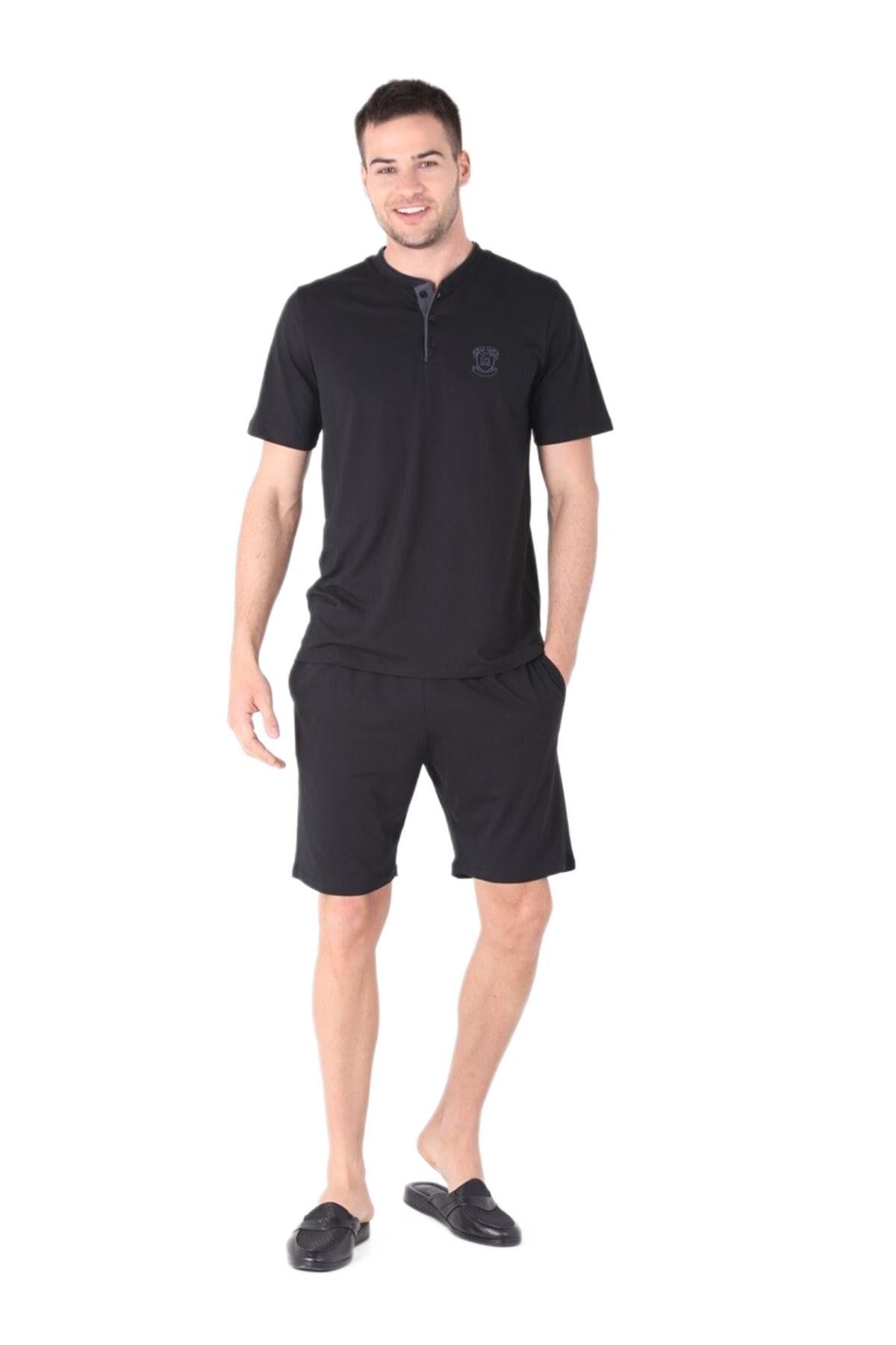 Ds Damat Erkek Siyah 4Lü Pijama Takımı 224016