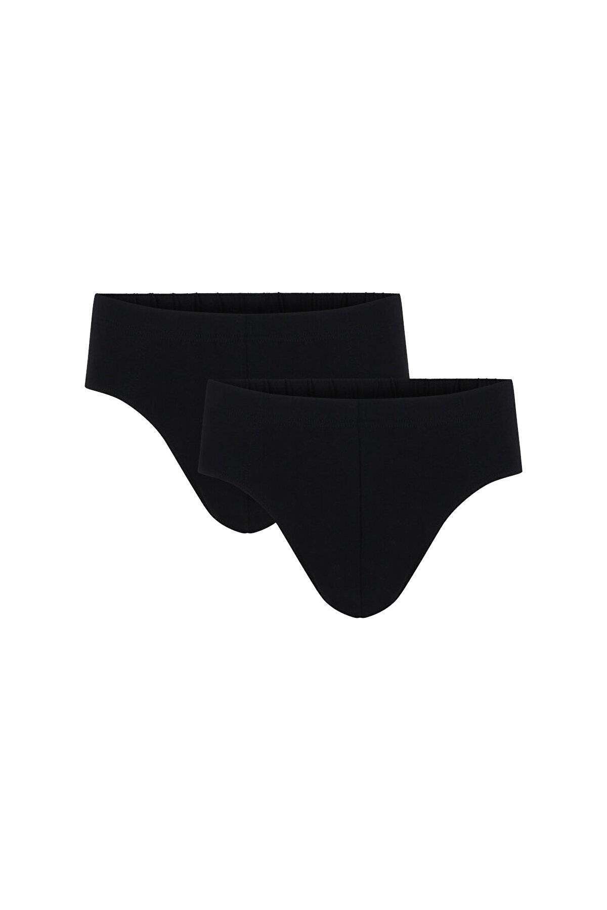 Kom Paul Pamuklu Basic 2li Siyah Erkek Slip