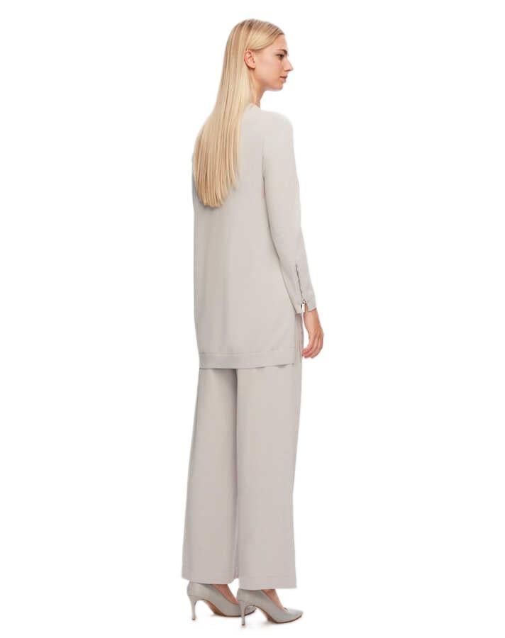 Miss Dalida Gri Basic Triko Tunik 