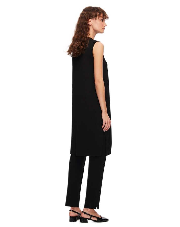 Miss Dalida Siyah Basic Kolsuz Triko Tunik 