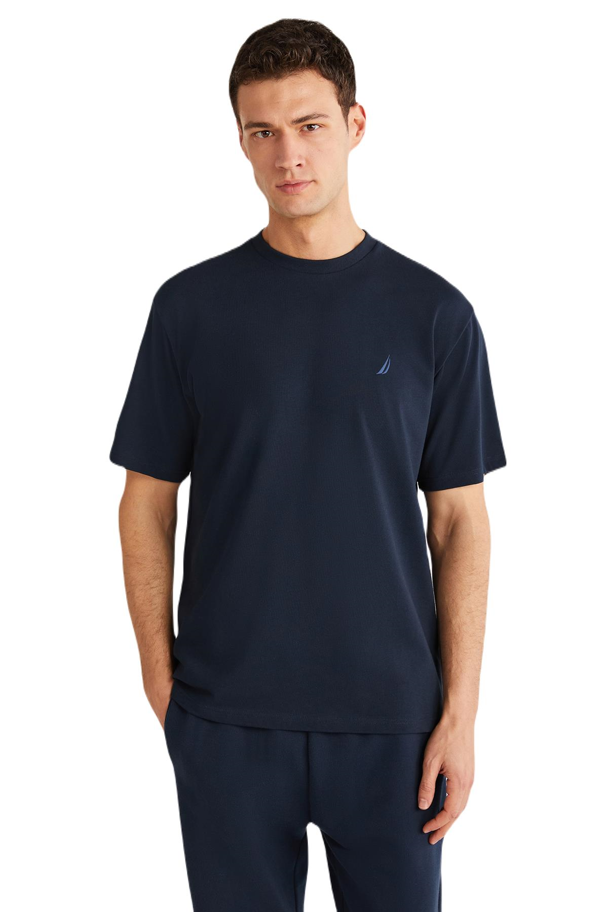 Nautica Erkek Lacivert T-Shirt %100 Pamuk