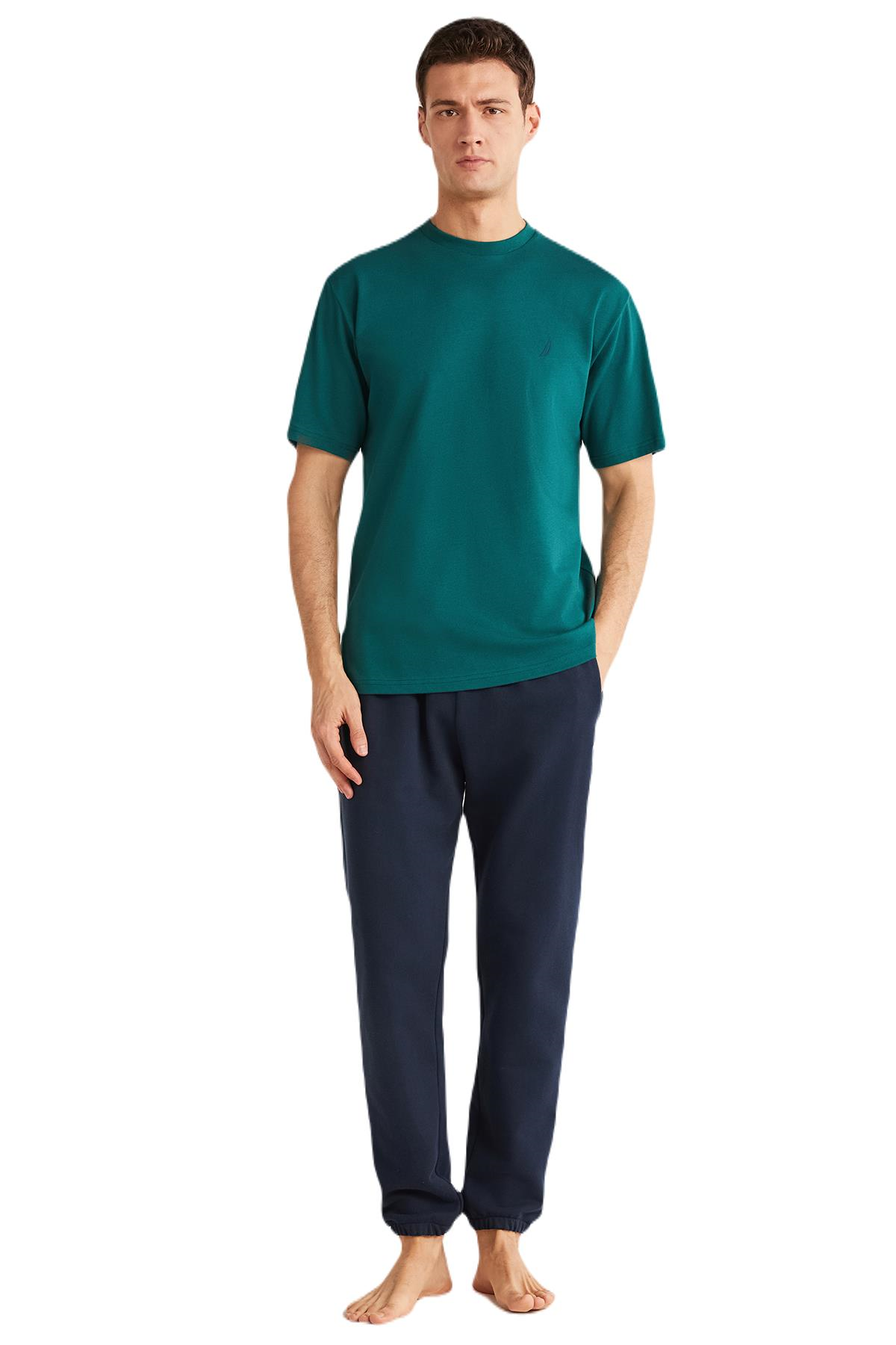 Nautica Erkek Yeşil T-Shirt %100 Pamuk