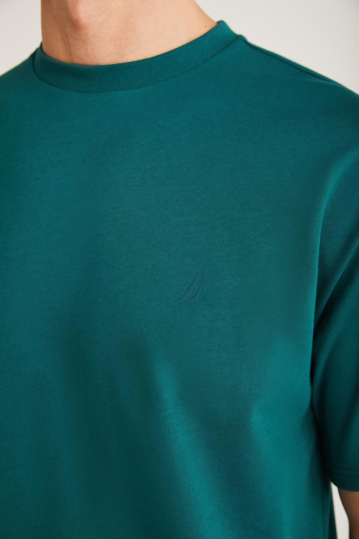 Nautica Erkek Yeşil T-Shirt %100 Pamuk