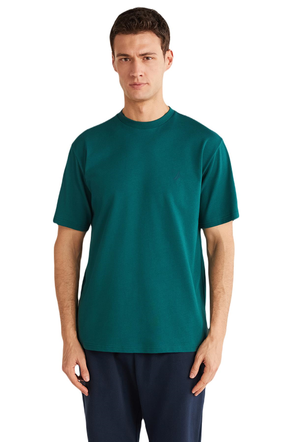 Nautica Erkek Yeşil T-Shirt %100 Pamuk