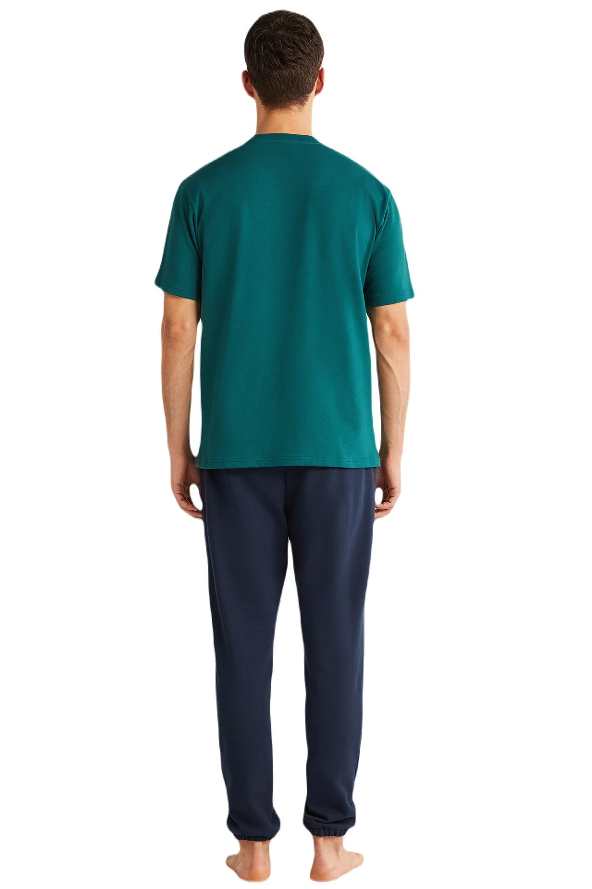 Nautica Erkek Yeşil T-Shirt %100 Pamuk