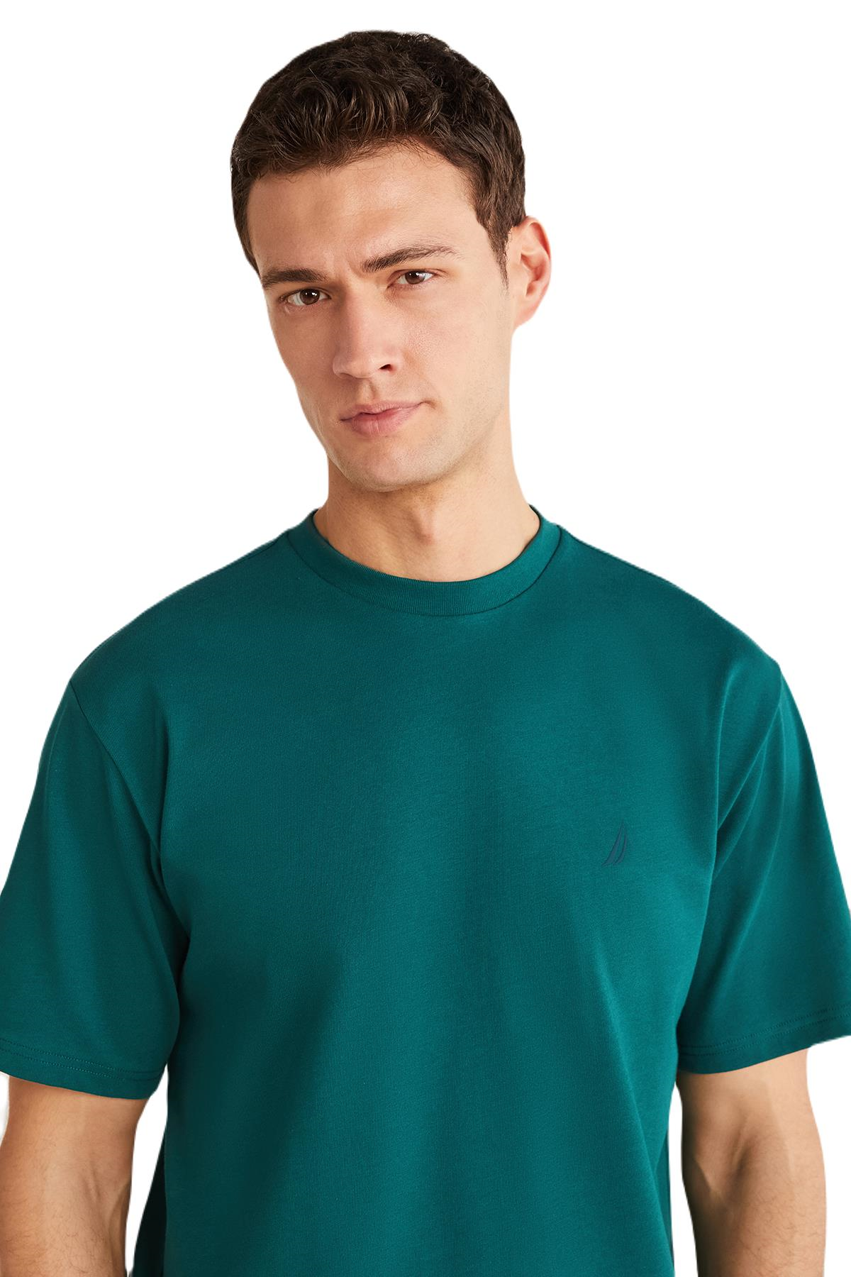 Nautica Erkek Yeşil T-Shirt %100 Pamuk